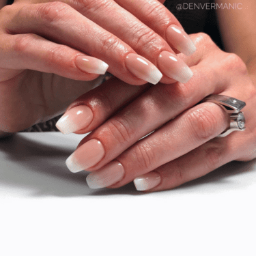 naked french manicure