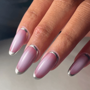 chrome aura nails