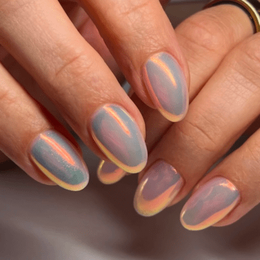 iridescent chrome nails