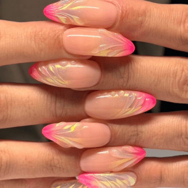 ombre textured nails