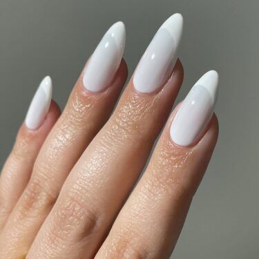 A milky French manicure