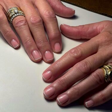 A micro French manicure