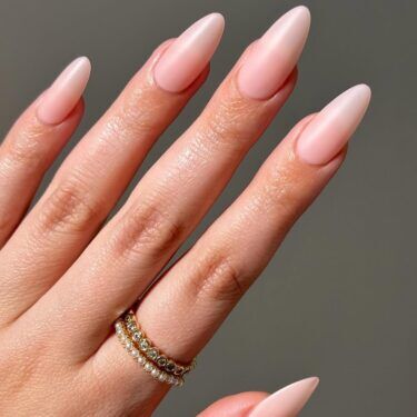 A manicure with sheer matte polish