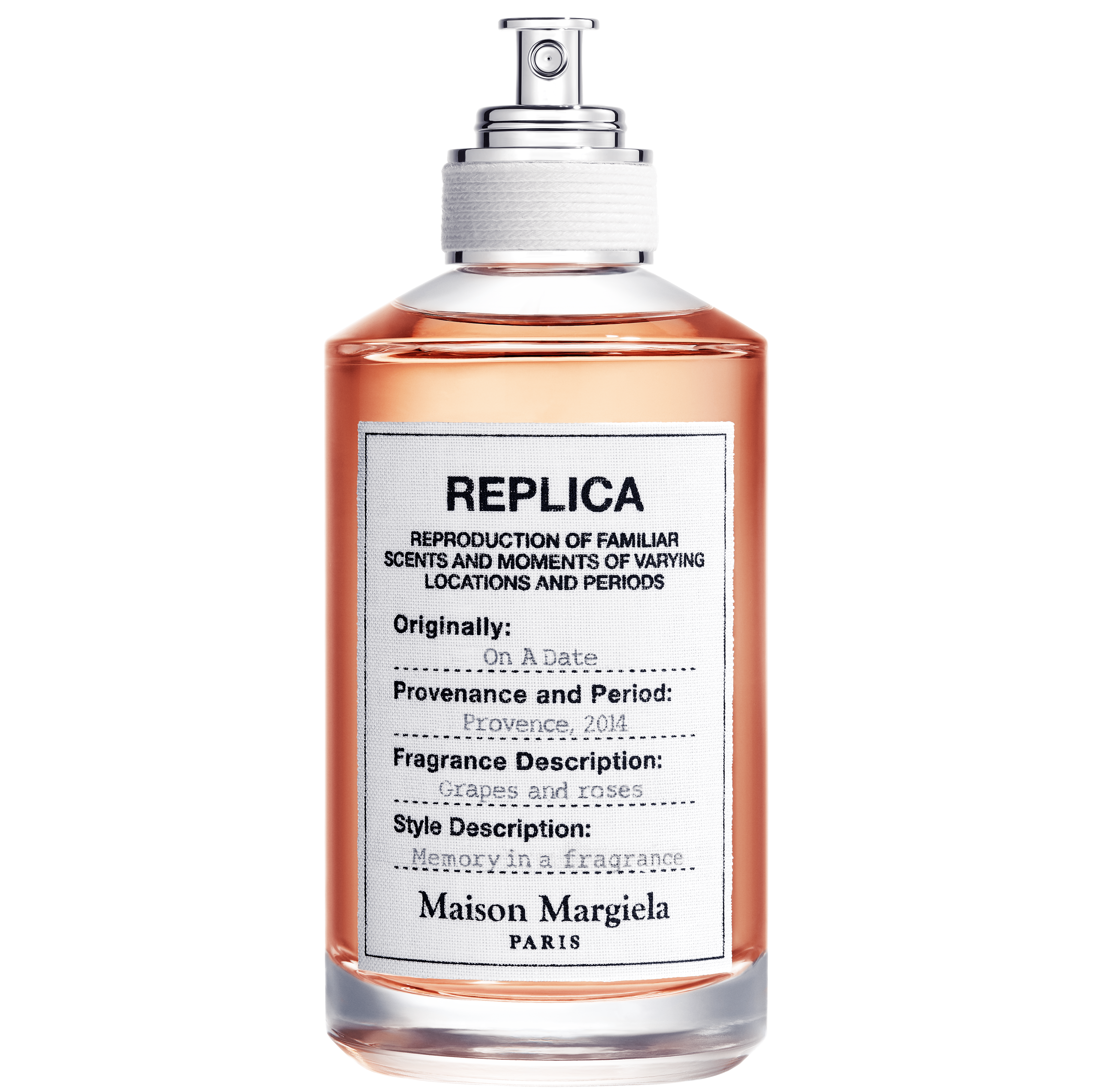 Maison Margiela REPLICA On A Date Eau de Toilette bottle, featured in a roundup of the best berry perfumes.