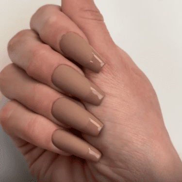 Matte tan nails