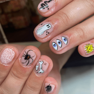 Subtle Spooky Nails