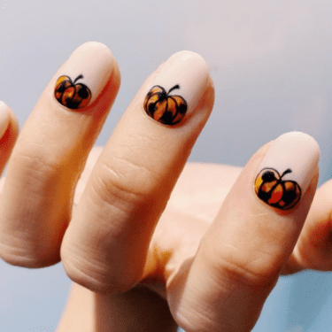 halloween tortoise shell nails