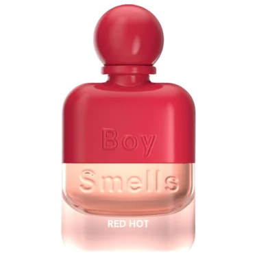 Boy Smells Red Hot perfume in a red duotone bottle, featured in a roundup of the best berry perfumes.
