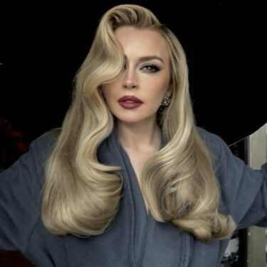 Lindsay Lohan with blond hair