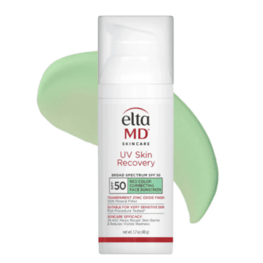 ELTAMD UV Skin Recovery Red Color Receding Green Tint Broad Spectrum SPF 50
