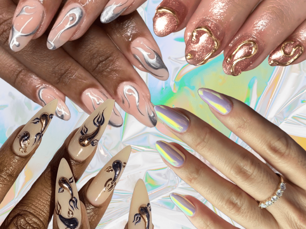 Shimmering Chrome Nail Ideas for Summer