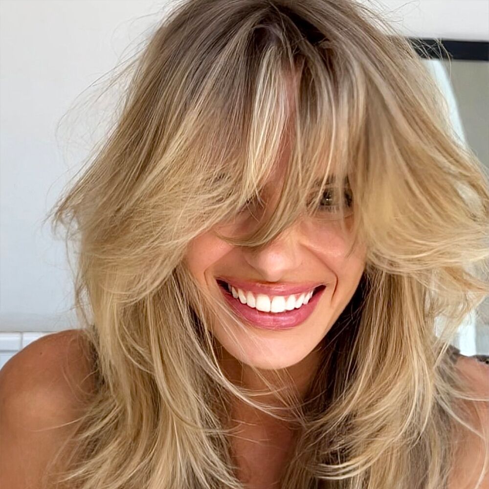 feathered bangs