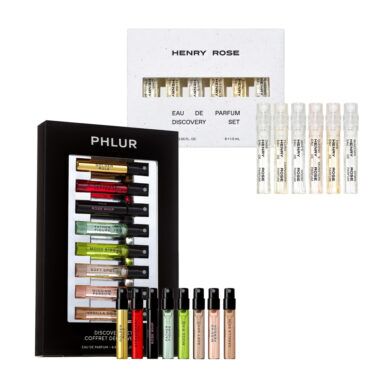 PHLUR and Henry Rose fragrance discovery sets