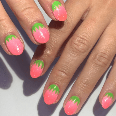 strawberry nails