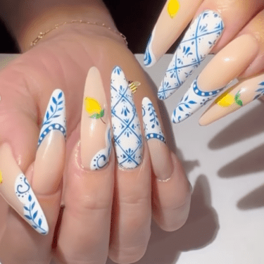 ceramic nails by @nails_by_minami