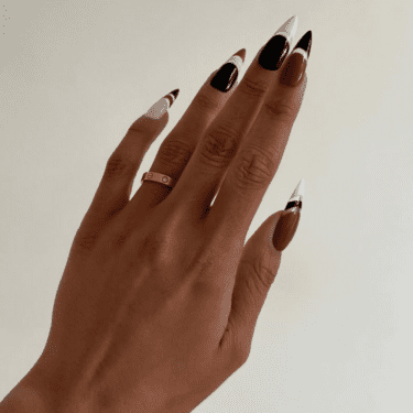 iced coffee nails by @iramshelton