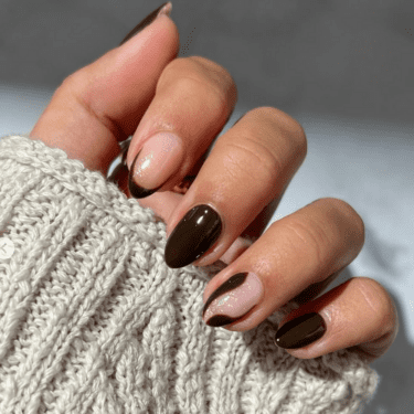 iced coffee nails by @samrosenails