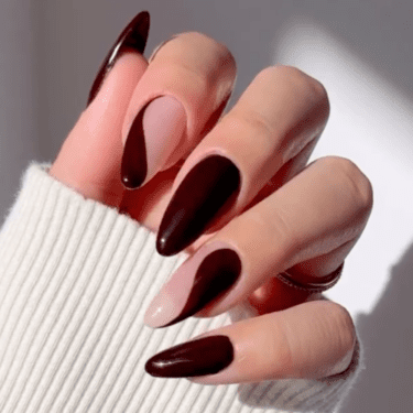 iced coffee nails by @disseynails