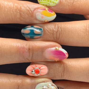 festival short nails