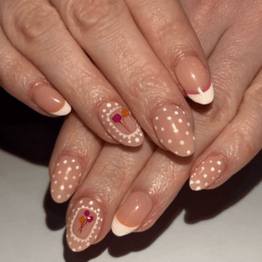 nude nail art by IG: @paninipress_nails