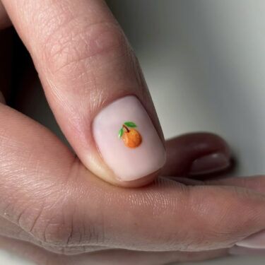 peach micro nail art