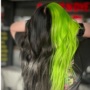 radioactive split dyed hair