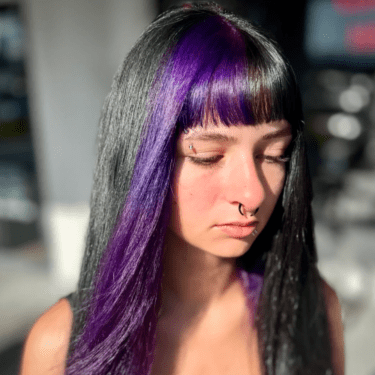split dyed streaks