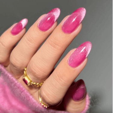 Pink glass nails