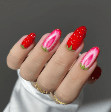 Strawberry fruit nails