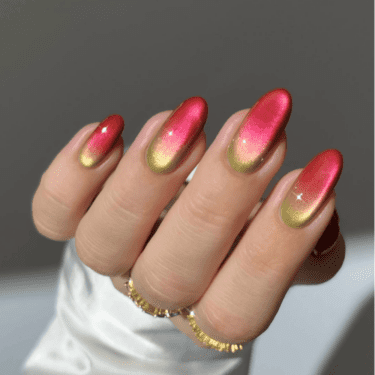 Glass nails with ombre design