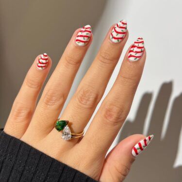 Festive holiday manicure