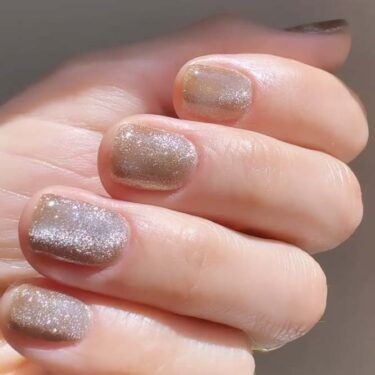 champagne velvet nails