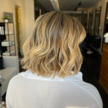 bob haircut with loose waves