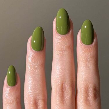 Olive green nails