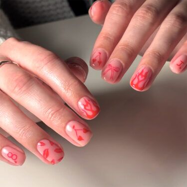 valentines day nail art