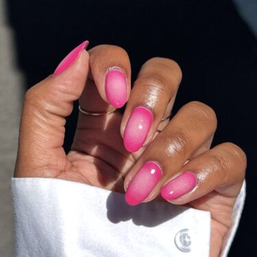 pink aura nails