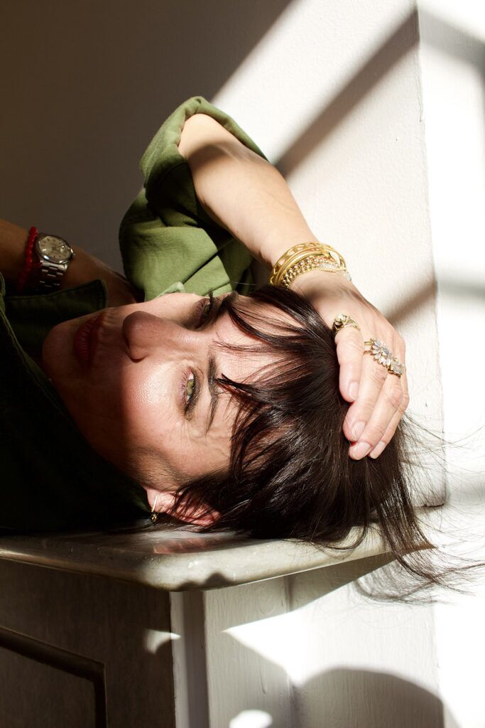 Constance Zimmer face in shadow