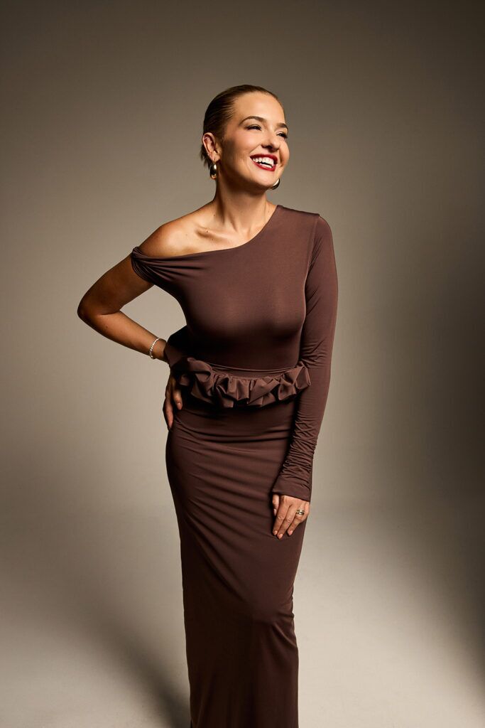 Daisy Kelliher brown dress