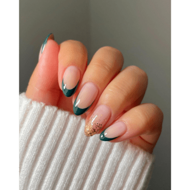 forest-green-fall-french-manicure